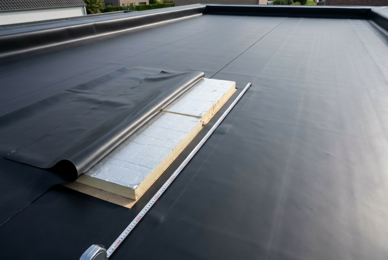 EPDM plat dak inspectie voor structurele herstelling