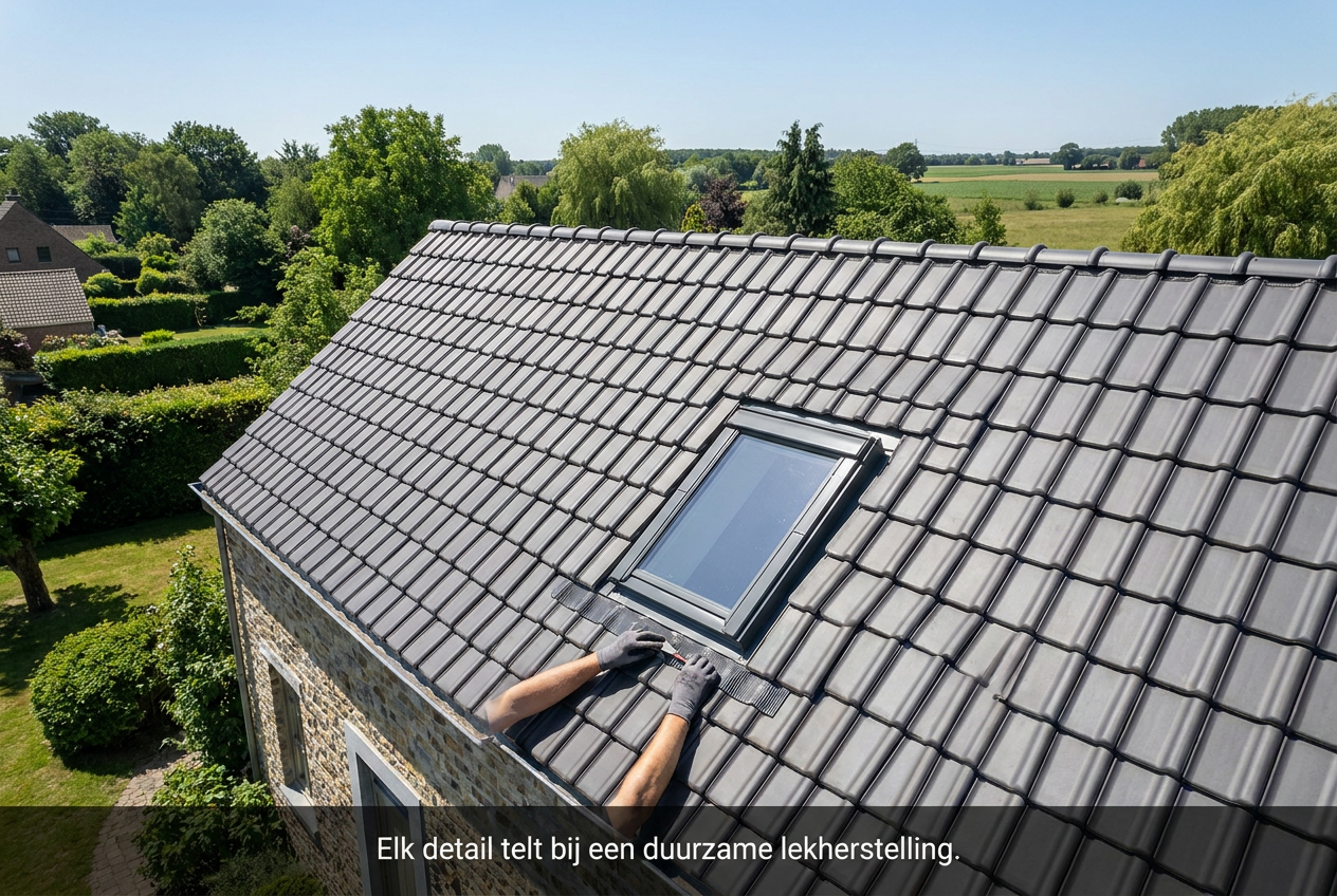 Inspectie van Velux dakraam op hellend dak